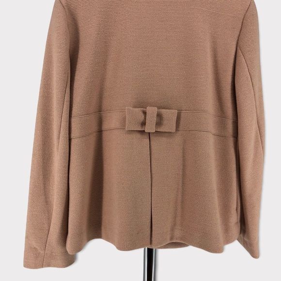 LC Lauren Conrad Blush Pink Bow Back Lined Peacoat Wool Blend NWT - Picture 8 of 15